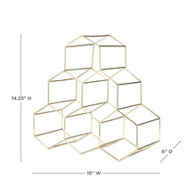 Load image into Gallery viewer, Geo Countertop Wine Rack in Gold (Online Only)
