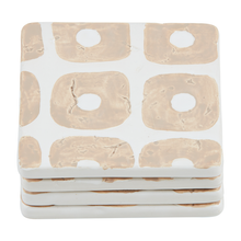 Load image into Gallery viewer, White Dot Terracotta Coaster Set (2 shapes)
