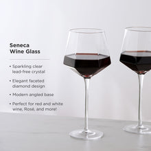 Load image into Gallery viewer, Seneca Diamond Crystal Wine Glasses Set of 2 (Online Only)
