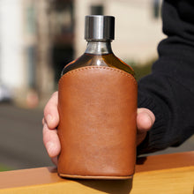 Load image into Gallery viewer, Parker Leather-Wrapped Glass Flask (Online Only)
