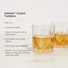 Load image into Gallery viewer, Admiral Crystal Tumblers Set of 4 (Online Only)
