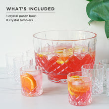 Load image into Gallery viewer, Admiral Crystal Punch Bowl and Tumbler Set (Online Only)
