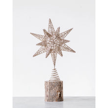Load image into Gallery viewer, Metal Star Tree Topper with Glitter
