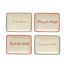 Load image into Gallery viewer, Stoneware Dish w/ Holiday Words (4 Styles)

