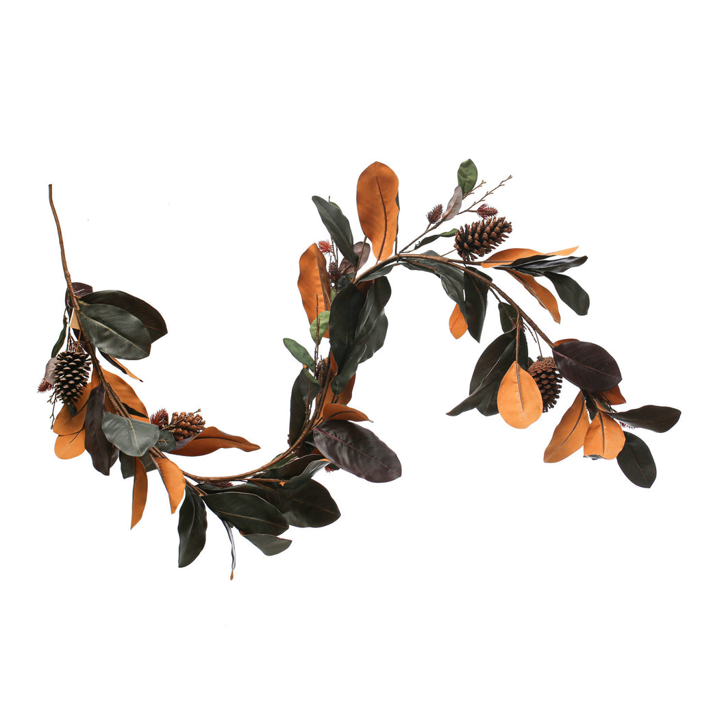 Faux Magnolia Leaf Garland