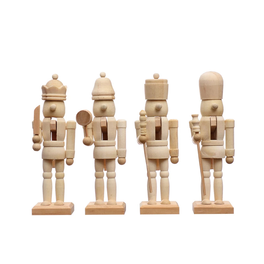 Natural Wood Nutcracker (4 Styles)