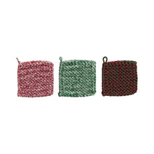Load image into Gallery viewer, Melange Cotton Crocheted Pot Holder (3 Styles)
