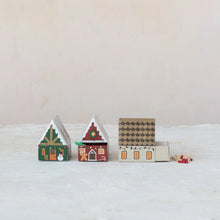 Load image into Gallery viewer, Safety Matches in Holiday House Shaped Matchbox (3 Styles)
