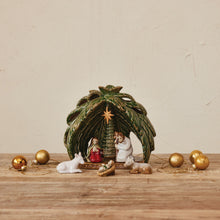 Load image into Gallery viewer, Stoneware Vintage Reproduction Nativity, Set of 6
