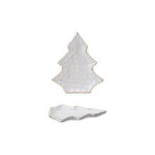 Load image into Gallery viewer, Stoneware Tree Shaped Plate with Trees
