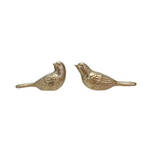 Cast Iron Bird with Gold Finish (2 Styles)