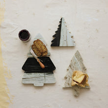 Load image into Gallery viewer, Marble Cheese/Serving Board with Canape Knife Tied with Jute (Set of 2)
