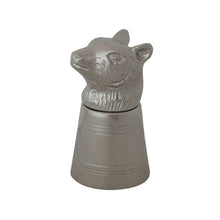 Load image into Gallery viewer, Bear Head Cast Aluminum &amp; Stainless Steel Jigger in Kraft Box
