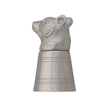 Load image into Gallery viewer, Bear Head Cast Aluminum &amp; Stainless Steel Jigger in Kraft Box
