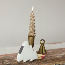 Load image into Gallery viewer, Stoneware Tree Shaped Match Holder with Striker, White
