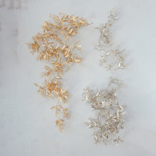 Load image into Gallery viewer, Faux Leaves &amp; Berries Garland, Antique Gold Finish
