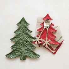 Load image into Gallery viewer, Ceramic Tree Shaped Plate, Red

