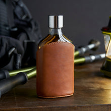 Load image into Gallery viewer, Parker Leather-Wrapped Glass Flask (Online Only)
