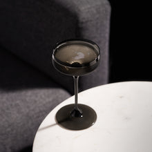Load image into Gallery viewer, Reserve Nouveau Crystal Coupe Glasses in Smoke Set of 2 (Online Only)

