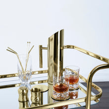 Load image into Gallery viewer, Antique Gold Bar Cart (Online Only)
