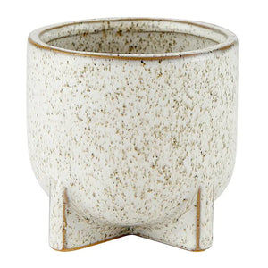 Footed Speckled Planter