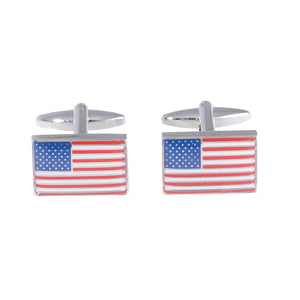 American Flag Cufflinks w/ Jewelry Box