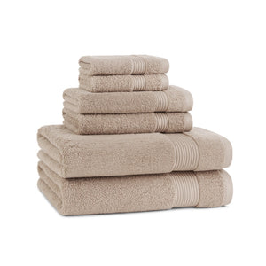 100% Cotton 6-Piece Bath Towel Set (4 colors)