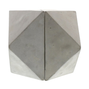 Geometric Cubeoctahedron Cement Bookends