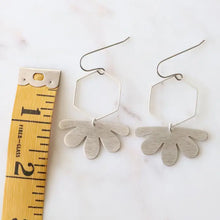 Load image into Gallery viewer, Geometric Leaf Dangle Earrings
