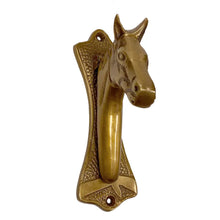 Load image into Gallery viewer, Brass Horse Head Door Knocker
