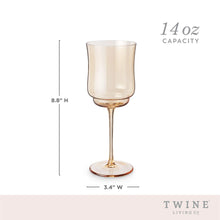 Load image into Gallery viewer, Amber Tulip Wine Glass
