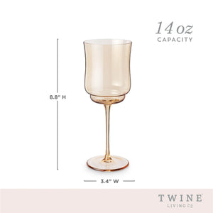 Amber Tulip Wine Glass