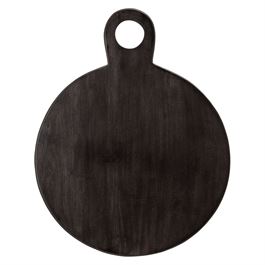 Black Round Acacia Wood Tray/Serving Board