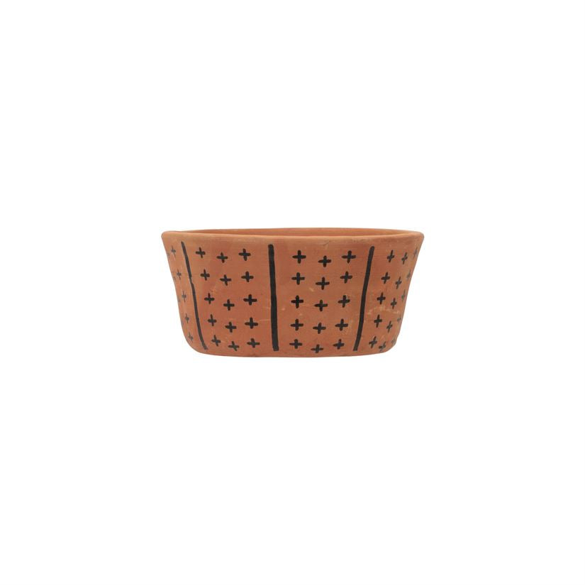 Black Round Clay Pot