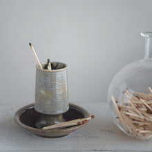 Load image into Gallery viewer, Stoneware Match Holder &amp; Striker Plate
