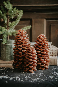 9.5" Pinecone Candle