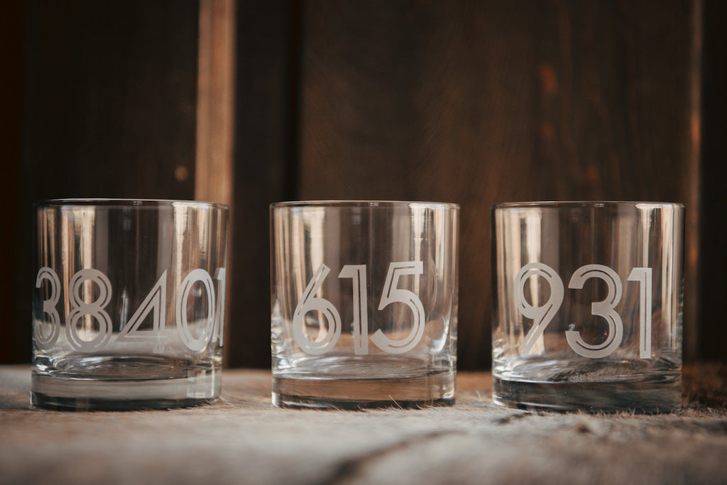 Etched Whiskey Glass (3 Styles)