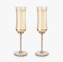 Load image into Gallery viewer, Amber Tulip Champagne Flute
