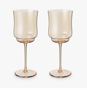 Amber Tulip Wine Glass