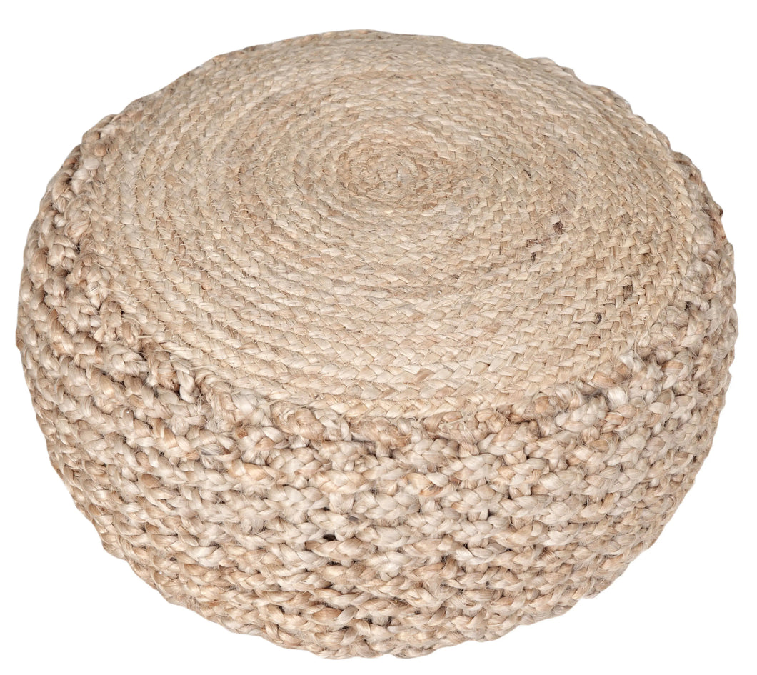Braided Jute Pouf