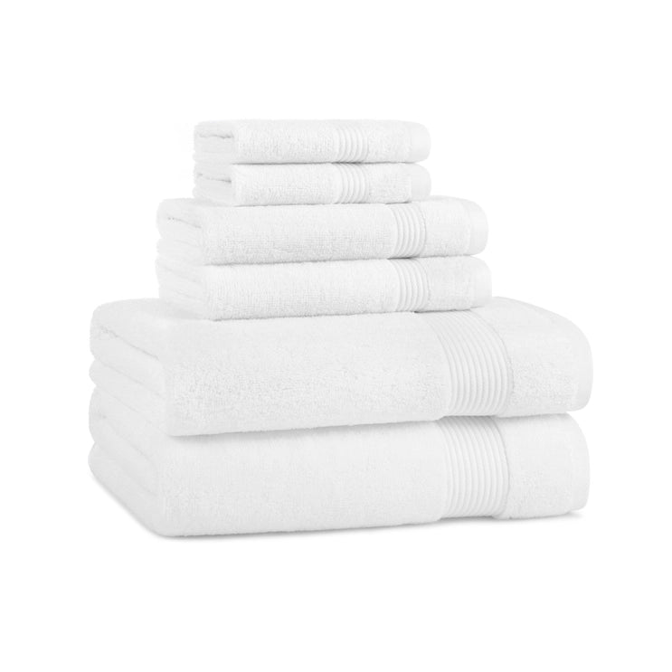100% Cotton 6-Piece Bath Towel Set (4 colors)