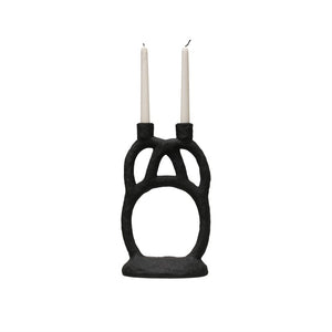 Symmetry Black Resin Double Taper Holder