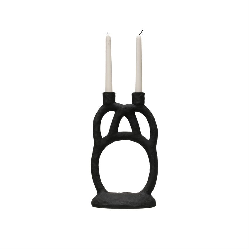 Symmetry Black Resin Double Taper Holder
