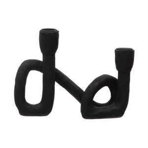 Black Resin Twist Taper Holder