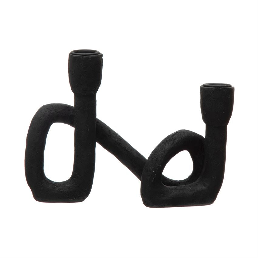 Black Resin Twist Taper Holder