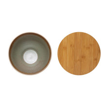 Load image into Gallery viewer, Stoneware Bowl w/ Bamboo Lid
