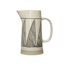 Load image into Gallery viewer, Embossed Stoneware Pitcher
