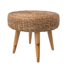 Load image into Gallery viewer, Hand-Woven Teakwood Stool
