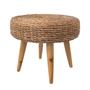 Hand-Woven Teakwood Stool