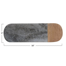 Load image into Gallery viewer, Gray Marble &amp; Mango Wood Board
